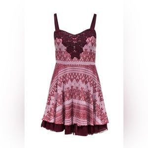 Free People red/maroon mini dress